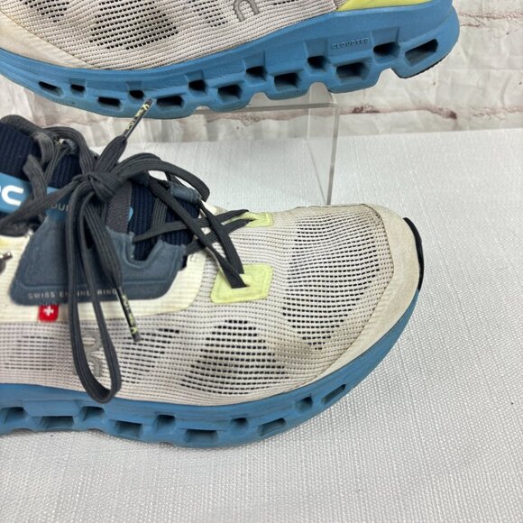 ON CLOUDSTRATUS 2.0 Running Men's 7 Frost / Niagara Blue Gray Athletic Sneakers - Picture 6 of 13